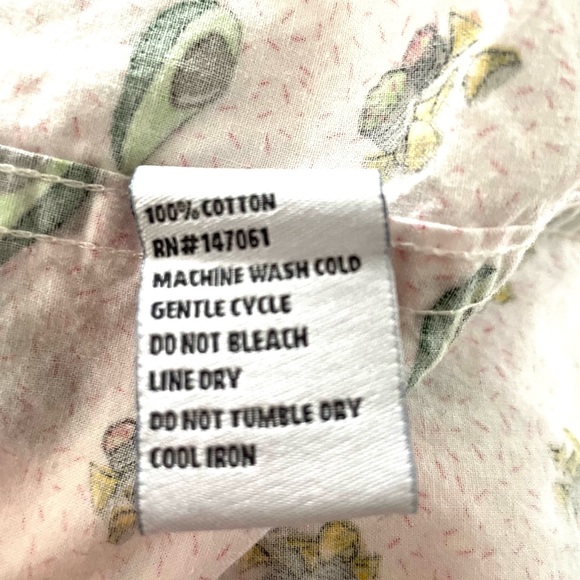 Straight Faded Brand Avocado Guacamole Short Sleeve Button Up Size Small - Picture 6 of 6